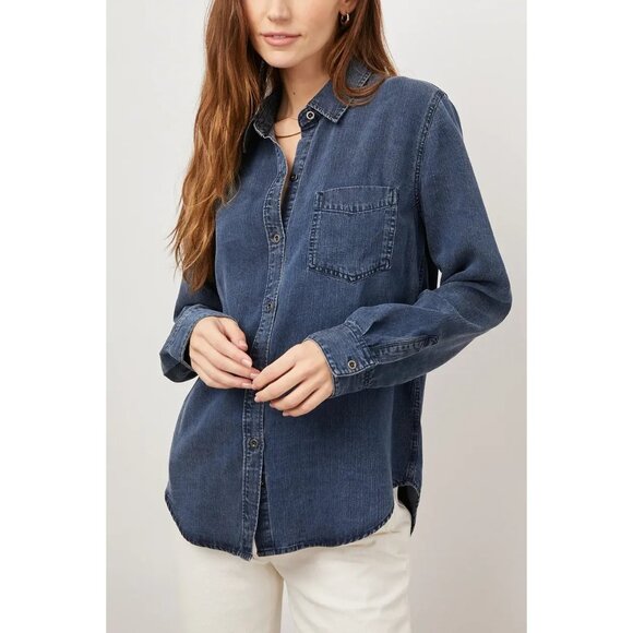 Rails Ingrid Denim Shirt in Blue - Picture 2 of 5